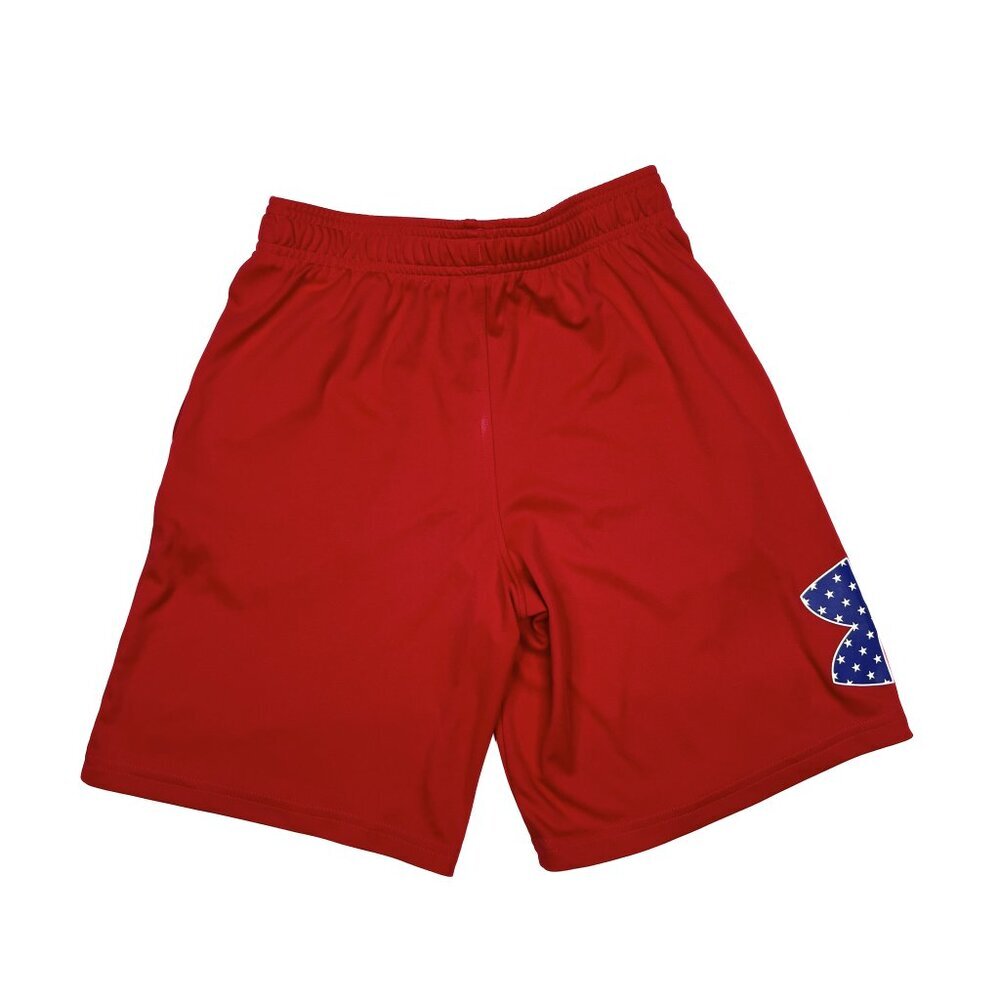 Under Armour‎ Boys' Red White Blue Stars Stripes Athletic Shorts Size Youth Med